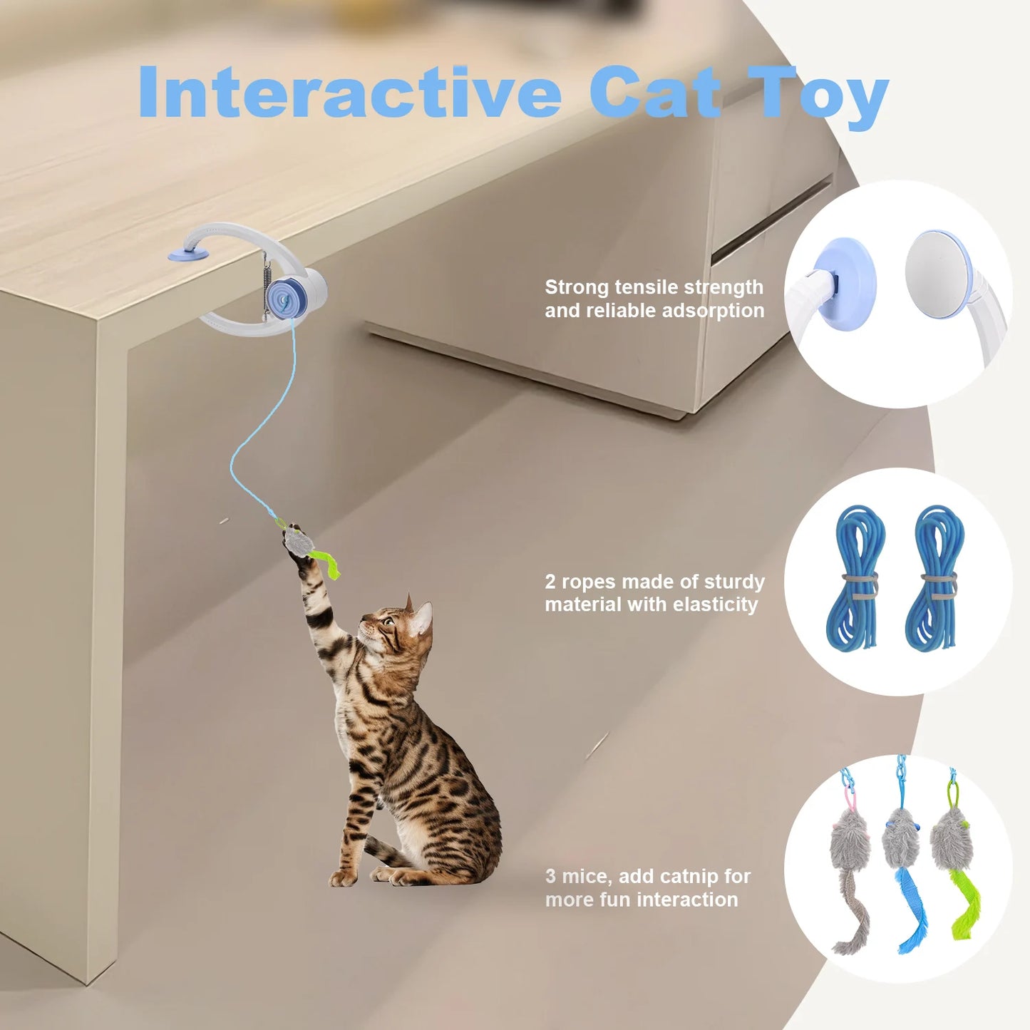 Cityflee Electric Doorway Hanging Cat Toy USB Rechargeable Interactive Movements