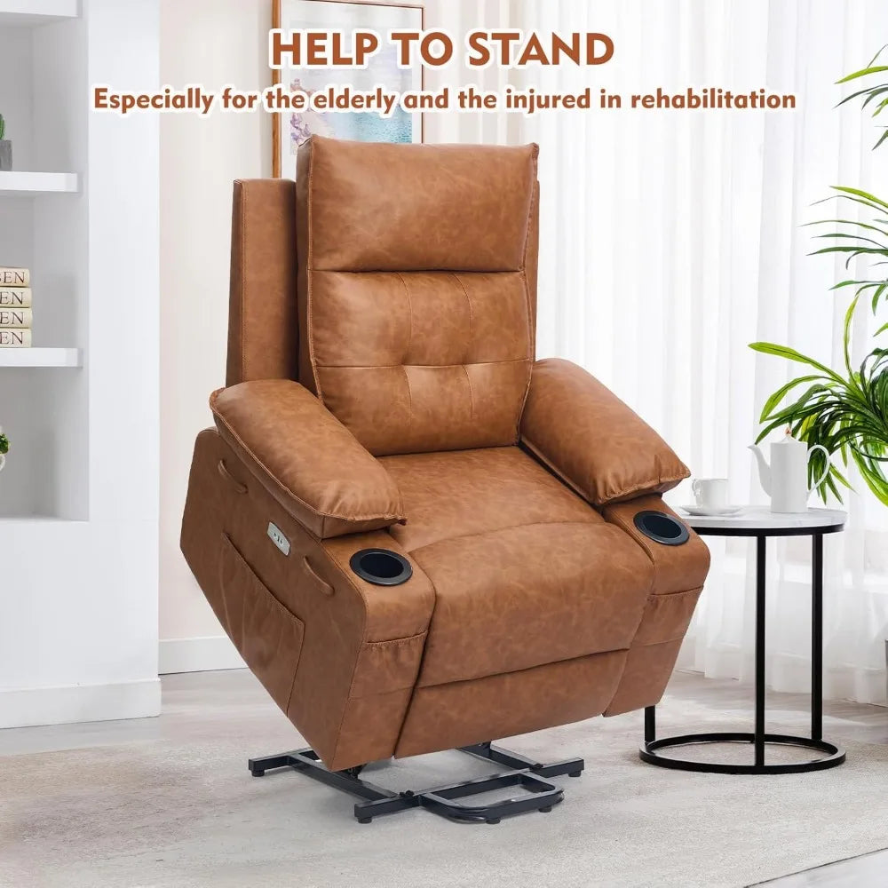 Power Lift Chair for Elderly,Electric Recliner Chair with Vibrating Massage & Heating,Living Room Chair with Thickened armrest,