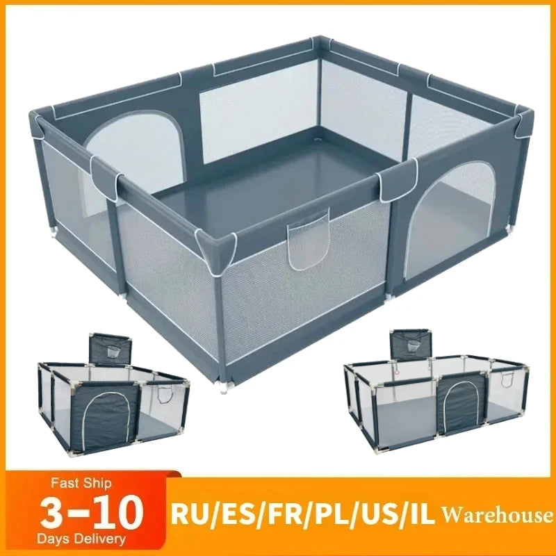 Children Baby Playpen With Foam Protector For Indoor Toddler Safety Barrier And Ball Pit