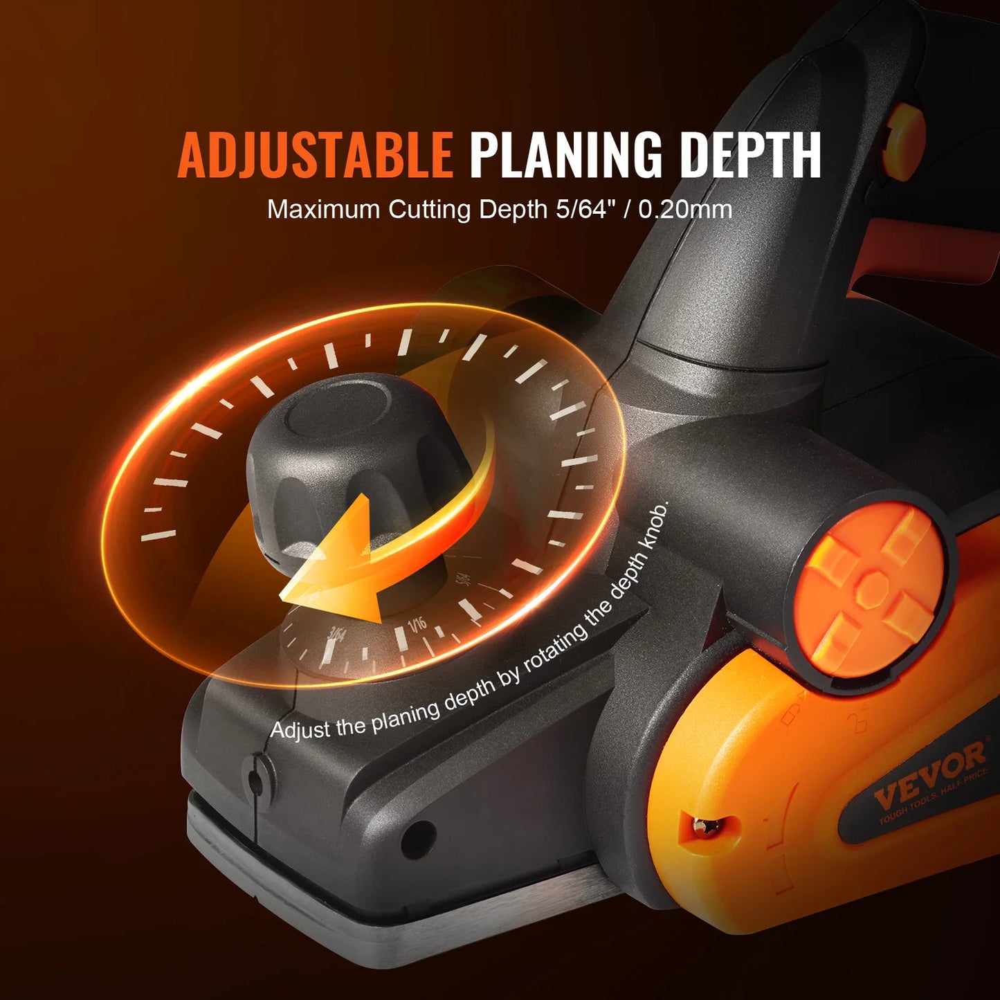 SucceBuy Corded Electric Hand Planer High Speed 16500 RPM