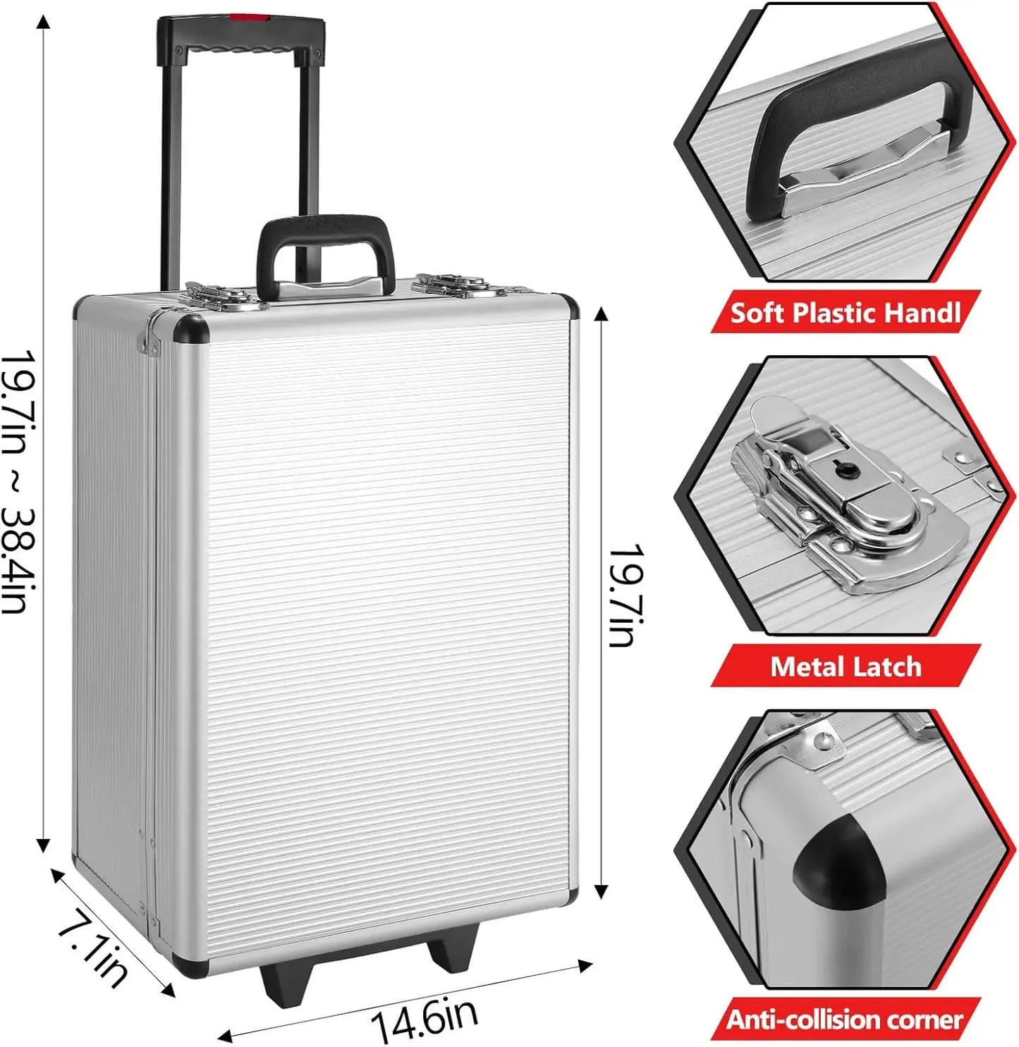 AUKYGGUS 799Pcs Mechanic Tool Set Trolley Case Hand Tools