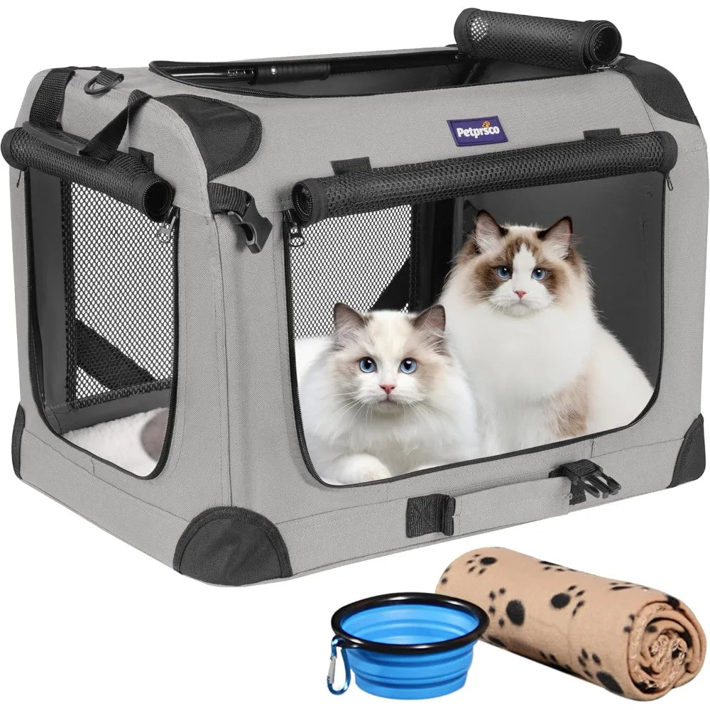 TIFICY SoftSidedCatCarrier ForTraveling Pets And Small Dogs WithExtraComfort Inside Lining