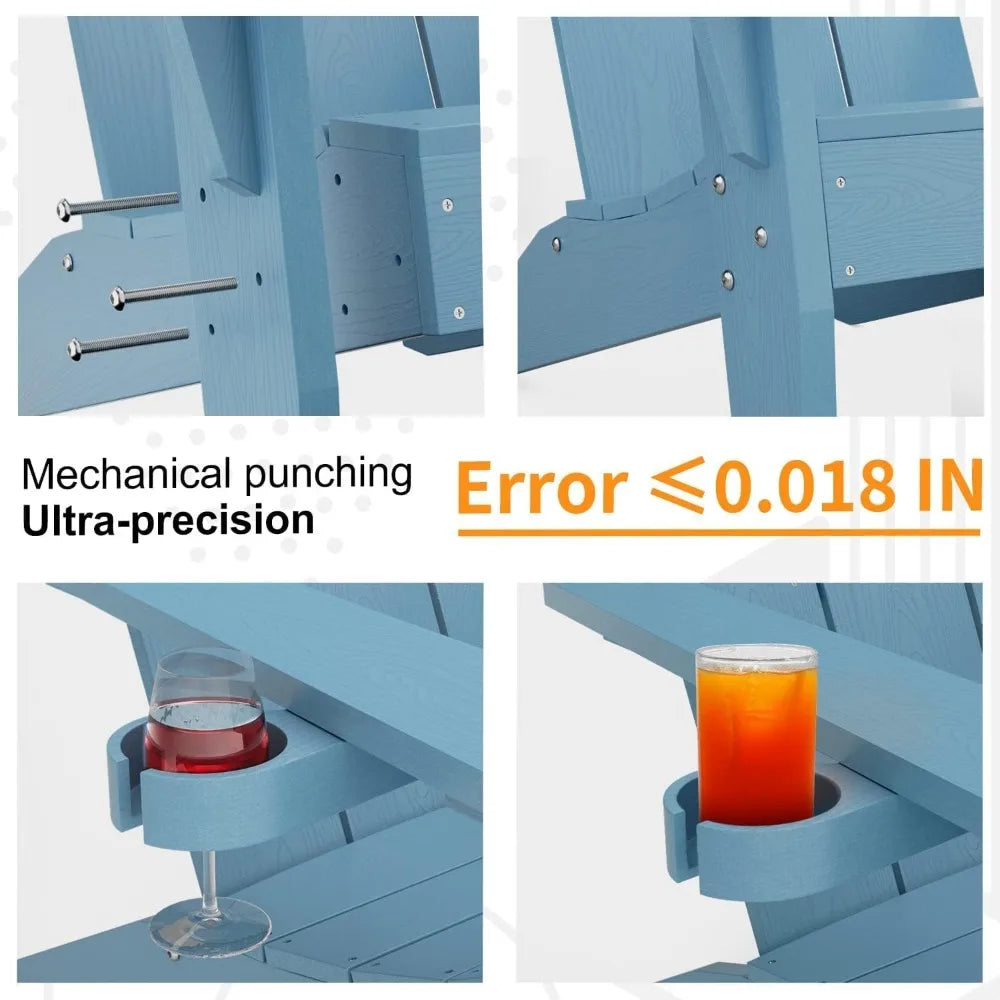 HUANZHUANG 4 Modern Adirondack Chairs Outdoor Furniture