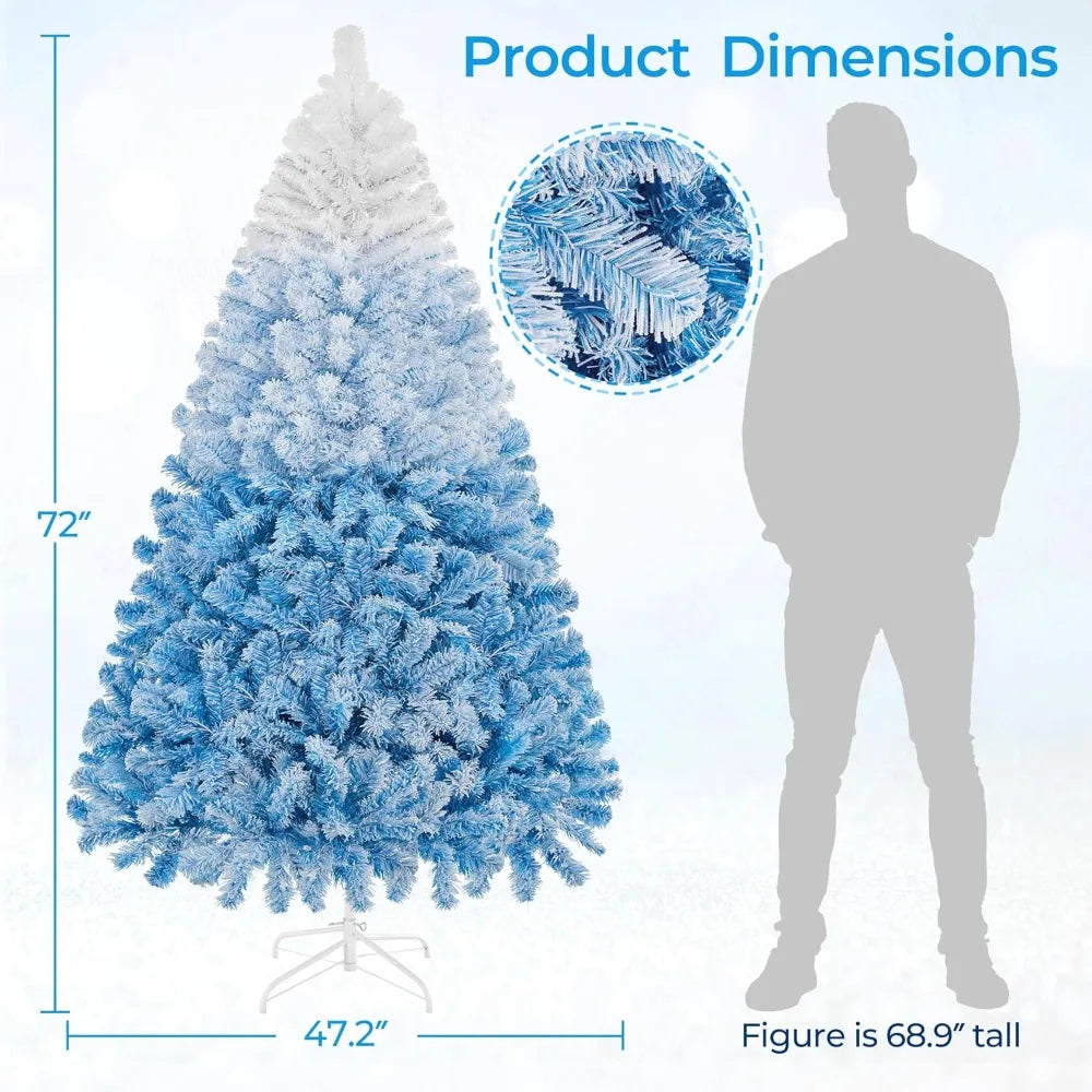Prelit Artificial Christmas Tree With Incandescent Lights And Foldable Base