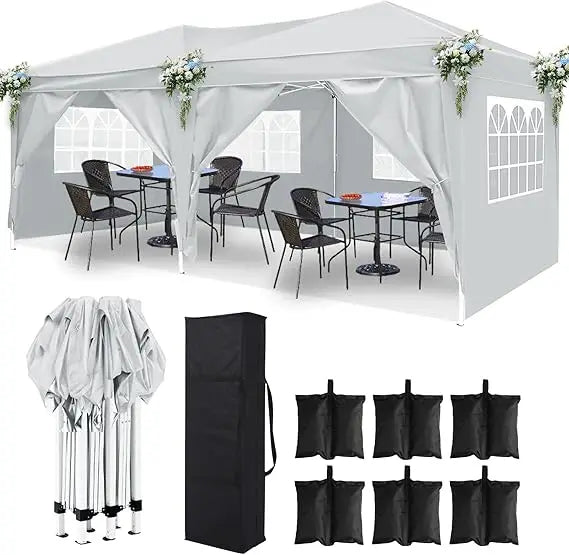 Pop Up Canopy Tent With Sidewalls Weatherproof UVProtection AllWeatherDurable Events