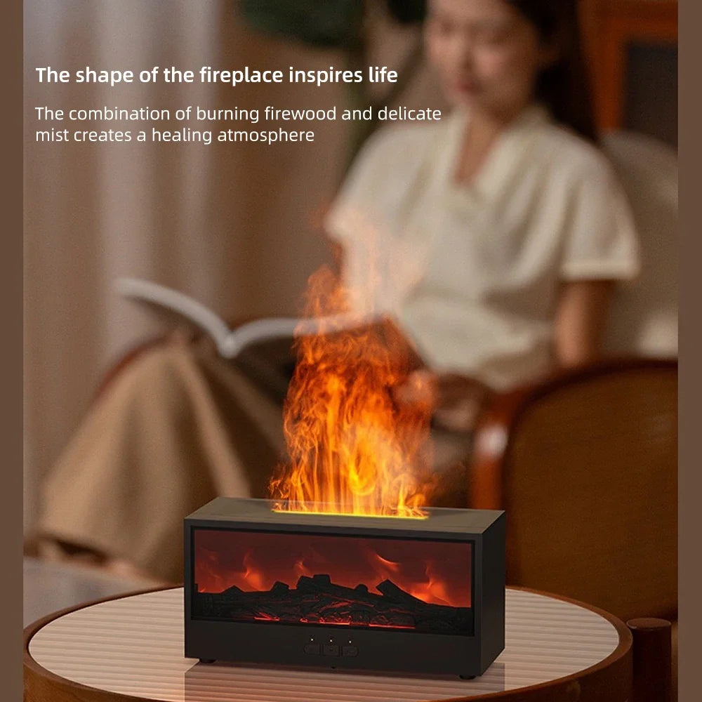 Desktop  Fireplace with Atmosphere Light - Portable Simulation Fireplace Heater for Bedroom, Home, Office Decorations - Creative