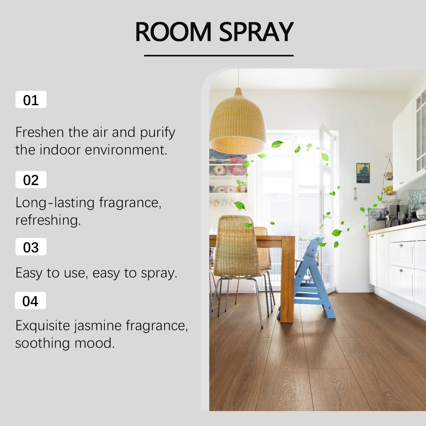 JAKEHOE Indoor Jasmine Air Freshener Odor Elimination Purification