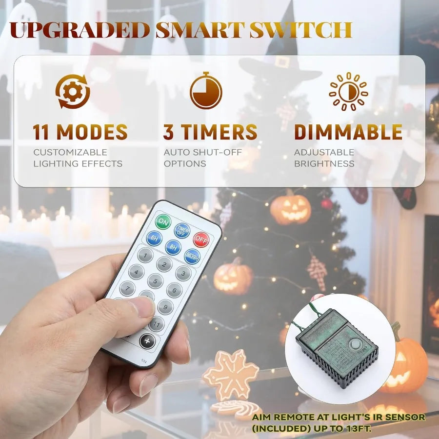 Remote Control Hinged Design Artificial Christmas Tree For Home Office