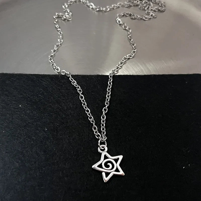 Imixlot Flail Fire Heart Teeth Pendant Necklace For Women