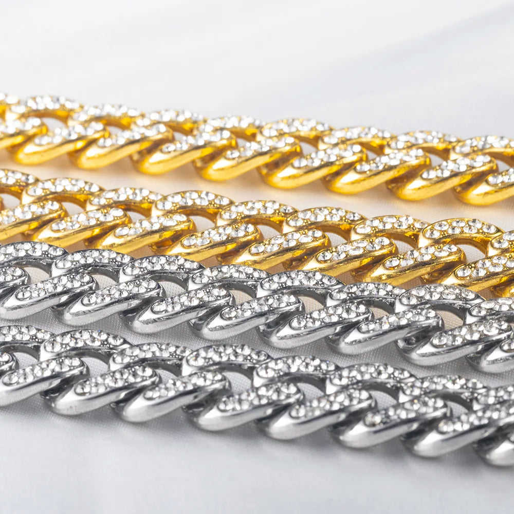 Mens Credit Visa Card Pendant Zircon Cuban Necklace