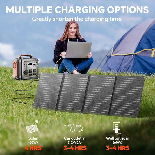 SBAOH 296Wh Portable Camping PowerSupply PowerStationUnit 110 Volt ElectricalOutput Solar