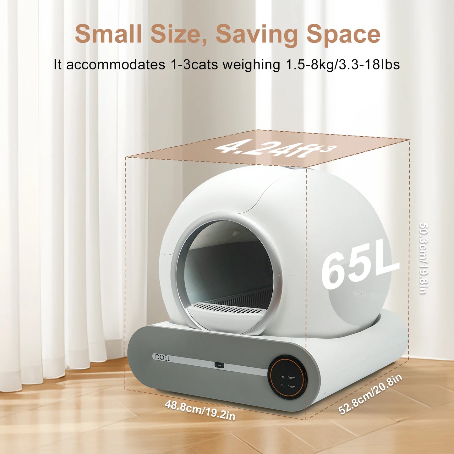 DOEL Self Cleaning Automatic Cat Litter Box with App Control