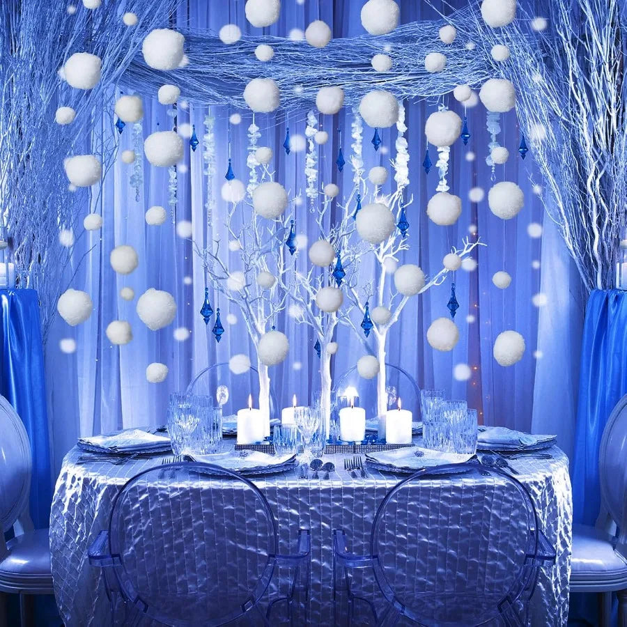 Electronic Winter Fake Snow Hanging Decorations For Christmas Party