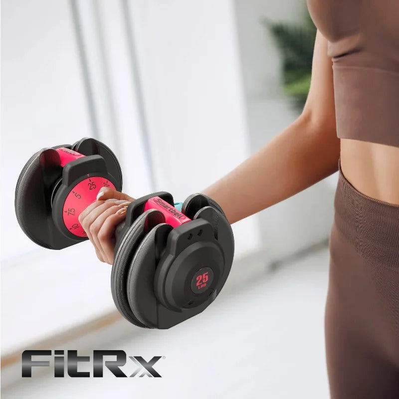 FitRx Adjustable Dumbbells SmartBell Set with Quick-Select Weights