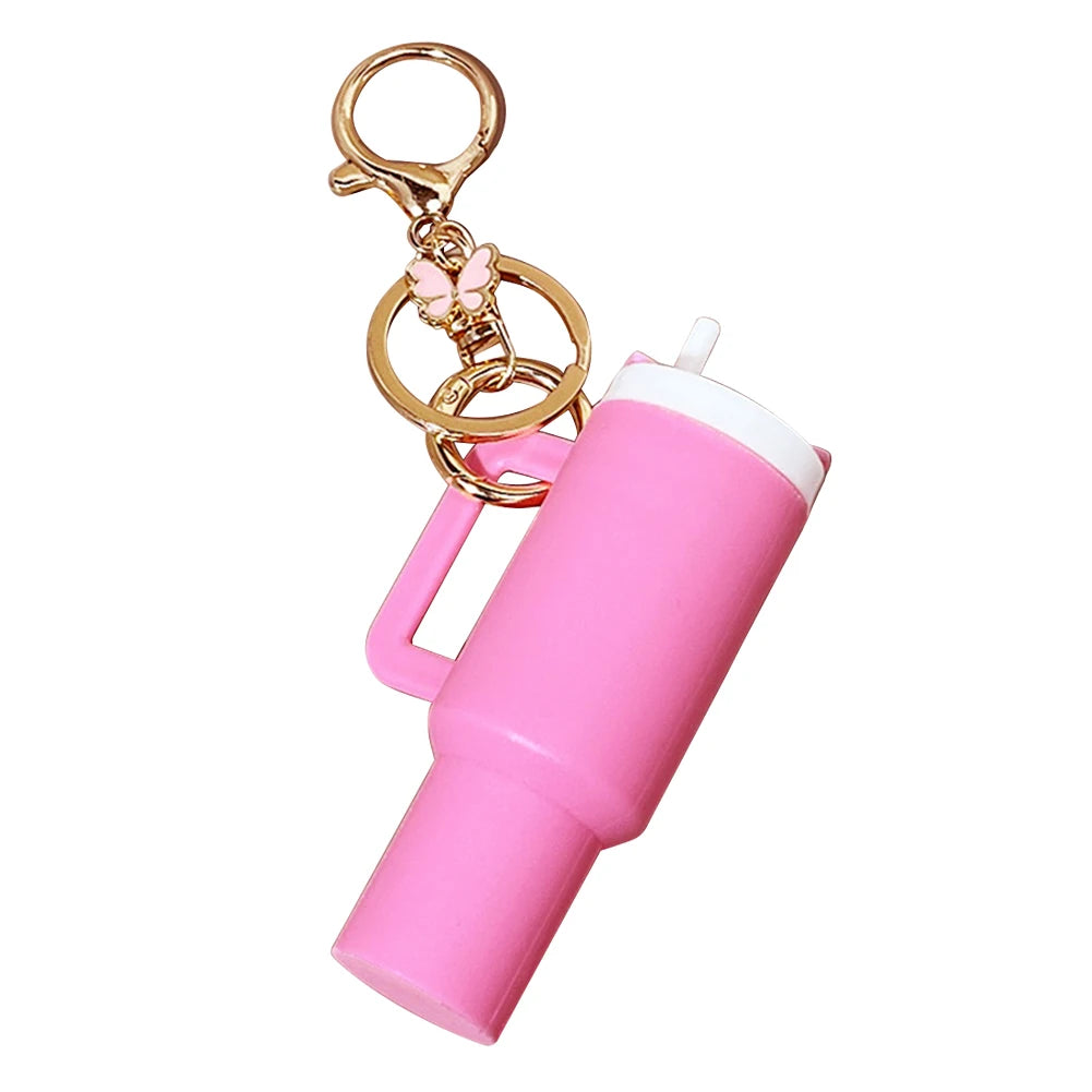 Button Carabiner Butterfly Lip Balm Keychain Tumbler Ring