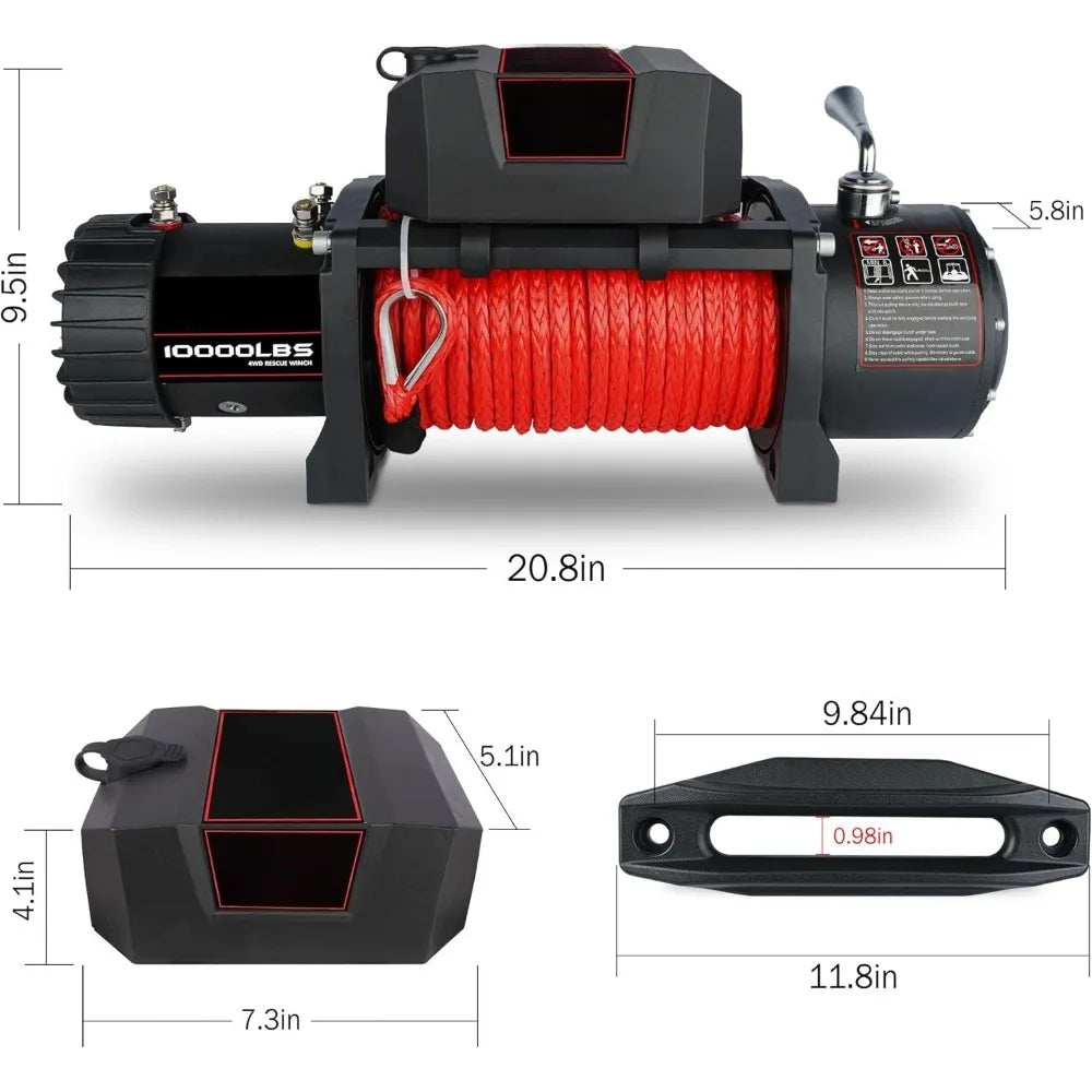 DIY Supplies Winch 10000 Lb Electric IP67 Remotes Kit