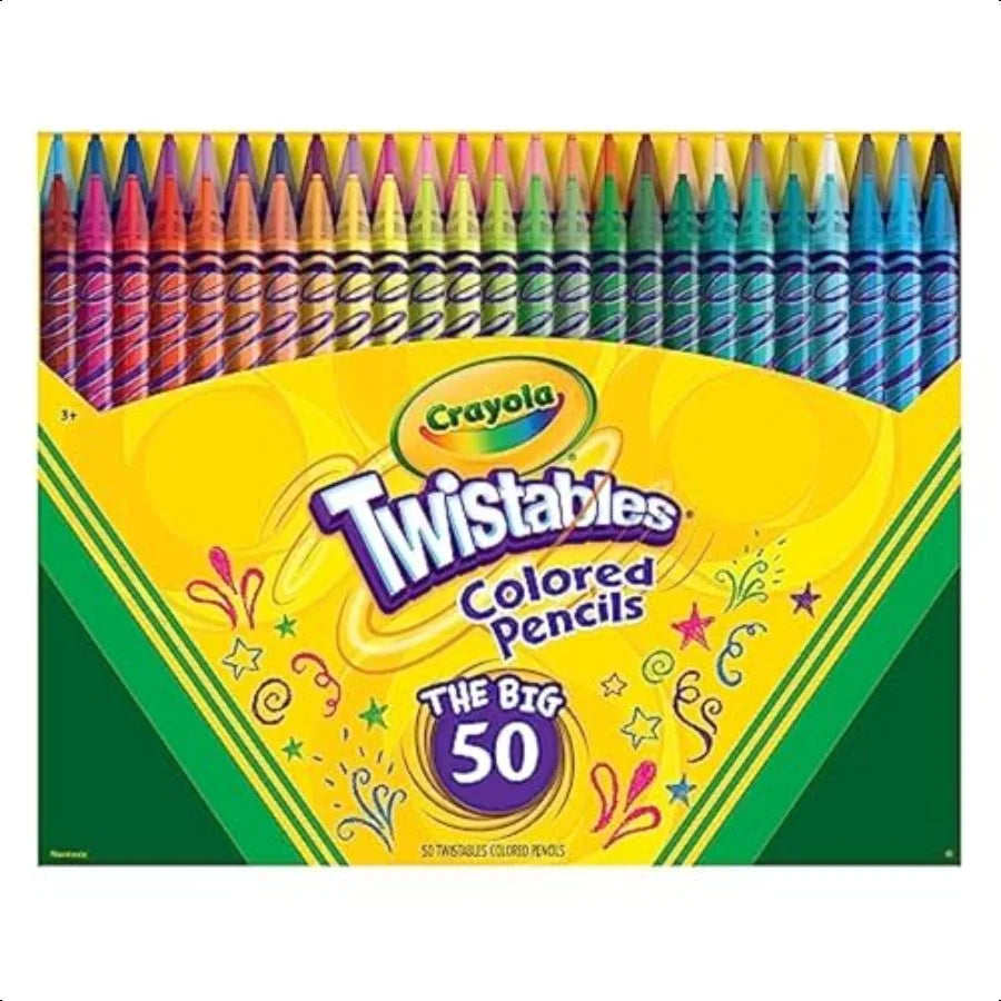 Hign-concerned Twistables Colored Pencil Set 50 Count