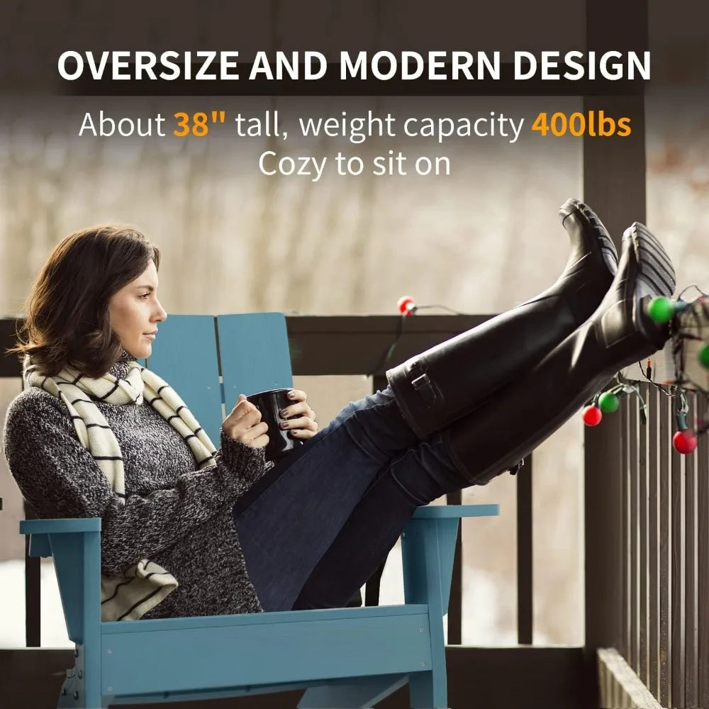 HUANZHUANG 4 Modern Adirondack Chairs Outdoor Furniture