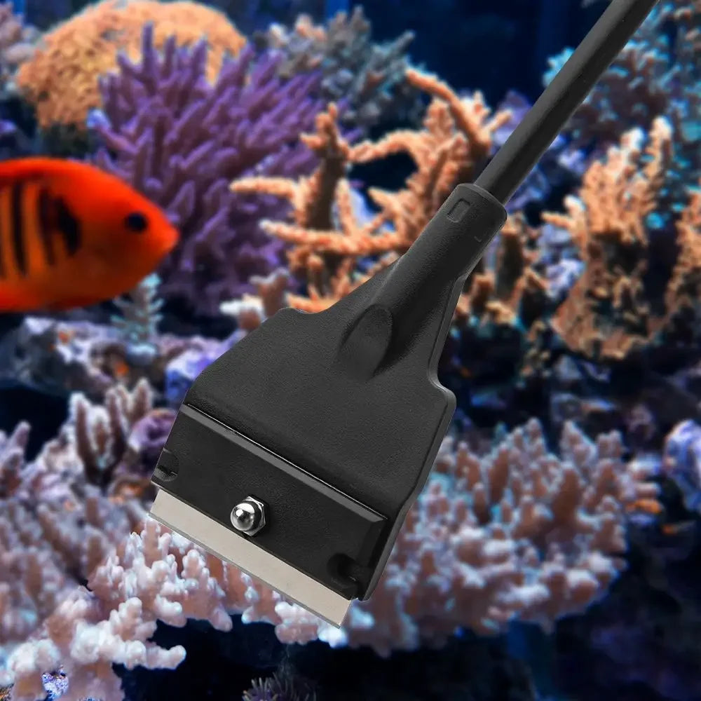 Stainless Steel Aquarium Fish Tank Algae Scraper Blade Aquatic Water Live Plant Grass Cleaning Multi-Tool Cleaner Kit Set