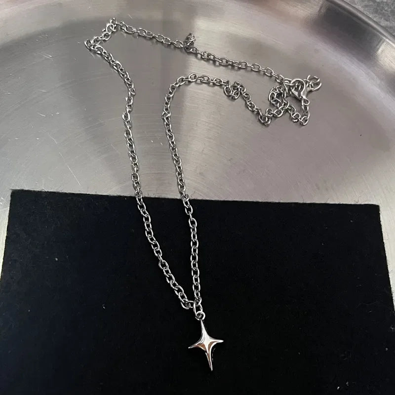 Imixlot Flail Fire Heart Teeth Pendant Necklace For Women