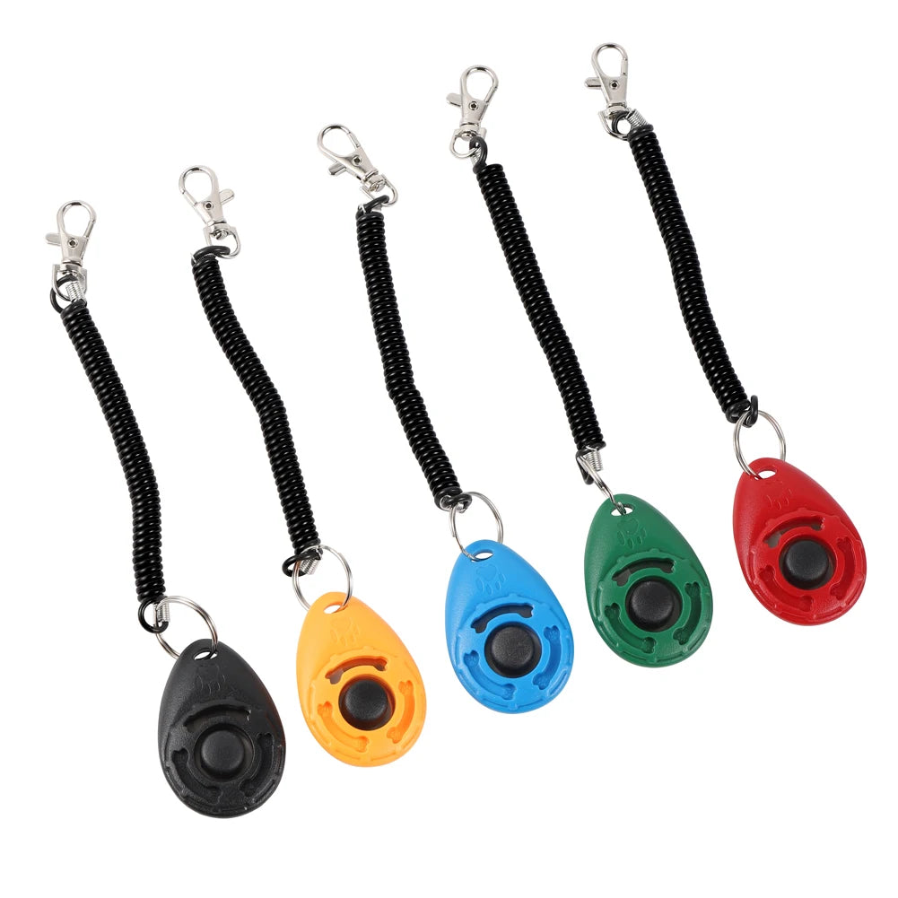 Dog Training Clicker Multipurpose Trainer Keychain With Professional Durable Nylon