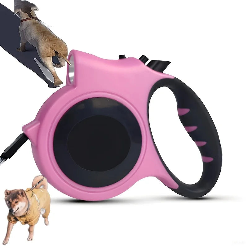 AHTOSKACN Telescoping Dog Leash With HighVisibility Strip For NighttimeOutdoor Safety