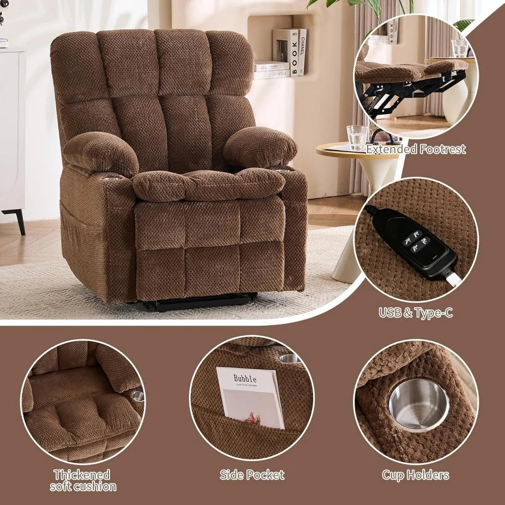 RBX Electric Lift Chair With Adjustable Headrest Massage