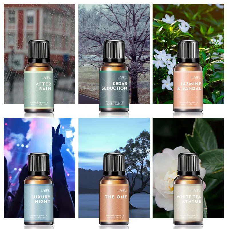 Miflame Water Soluble Essential Oil Set Six Fragrances For Diffuser