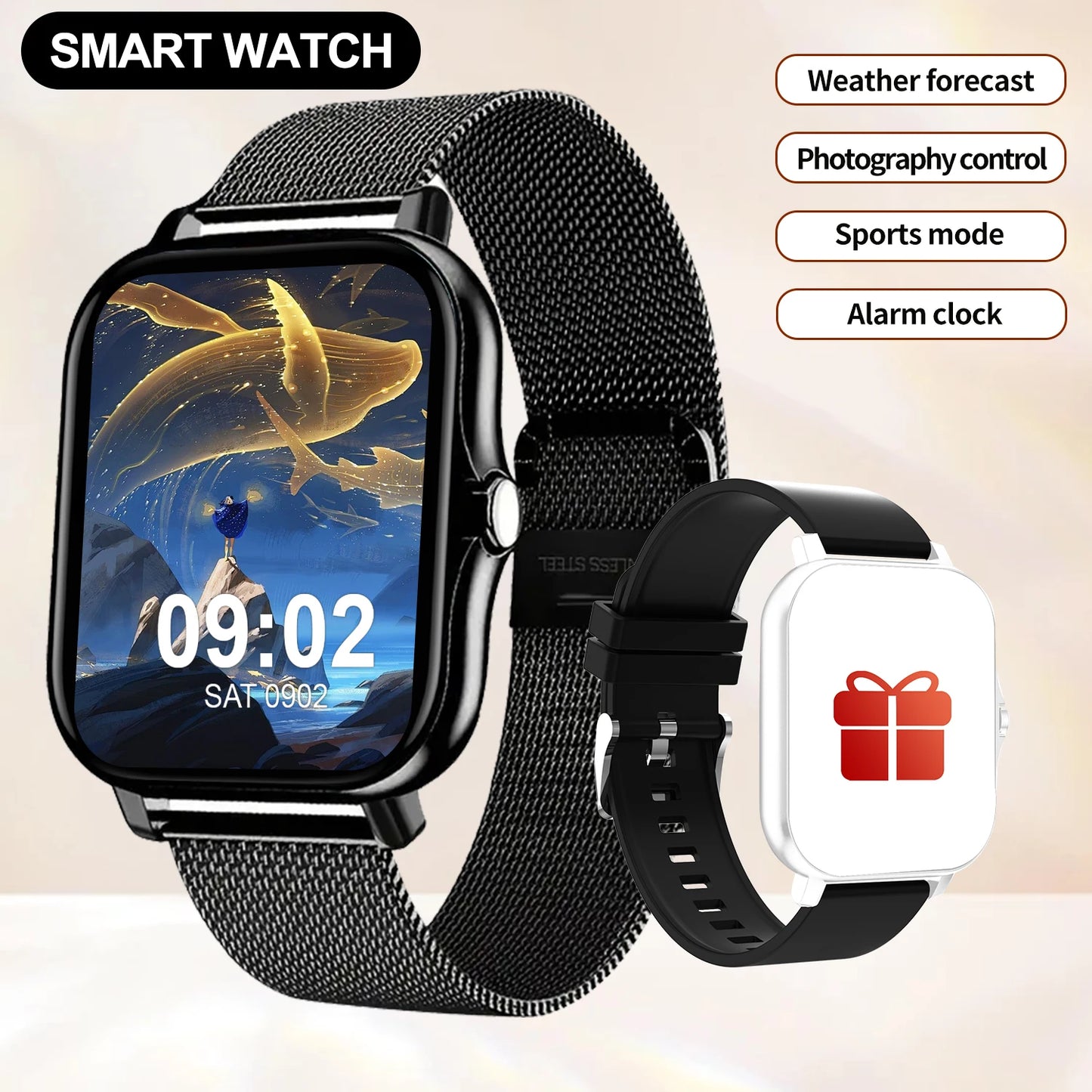 LOMAXFR Smartwatch Multi Sport Mode Call and Message Alerts