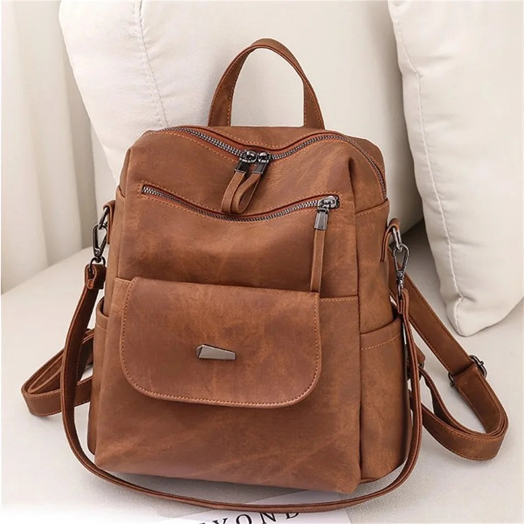 Guangdong Waterproof PU Leather Backpack Purse for Women