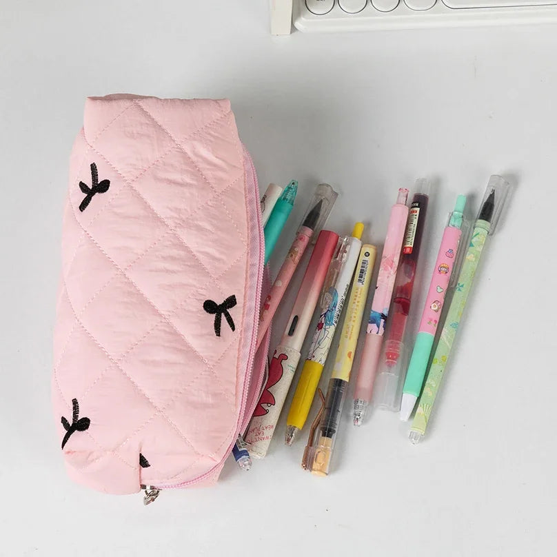 YOUQIWJH Bow Ribbon Pencil Case Back To School Girls Pouch