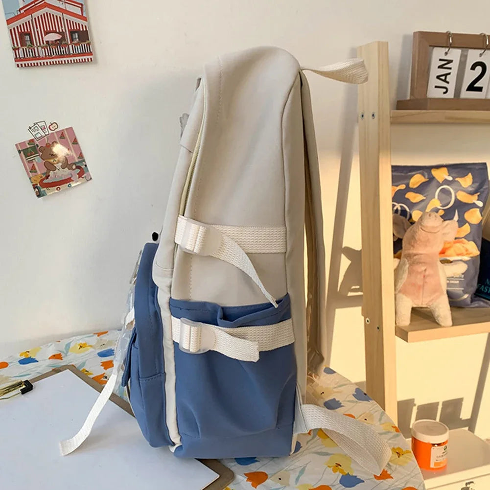 MOJOYCE Preppy Canvas Backpack For Students Everyday