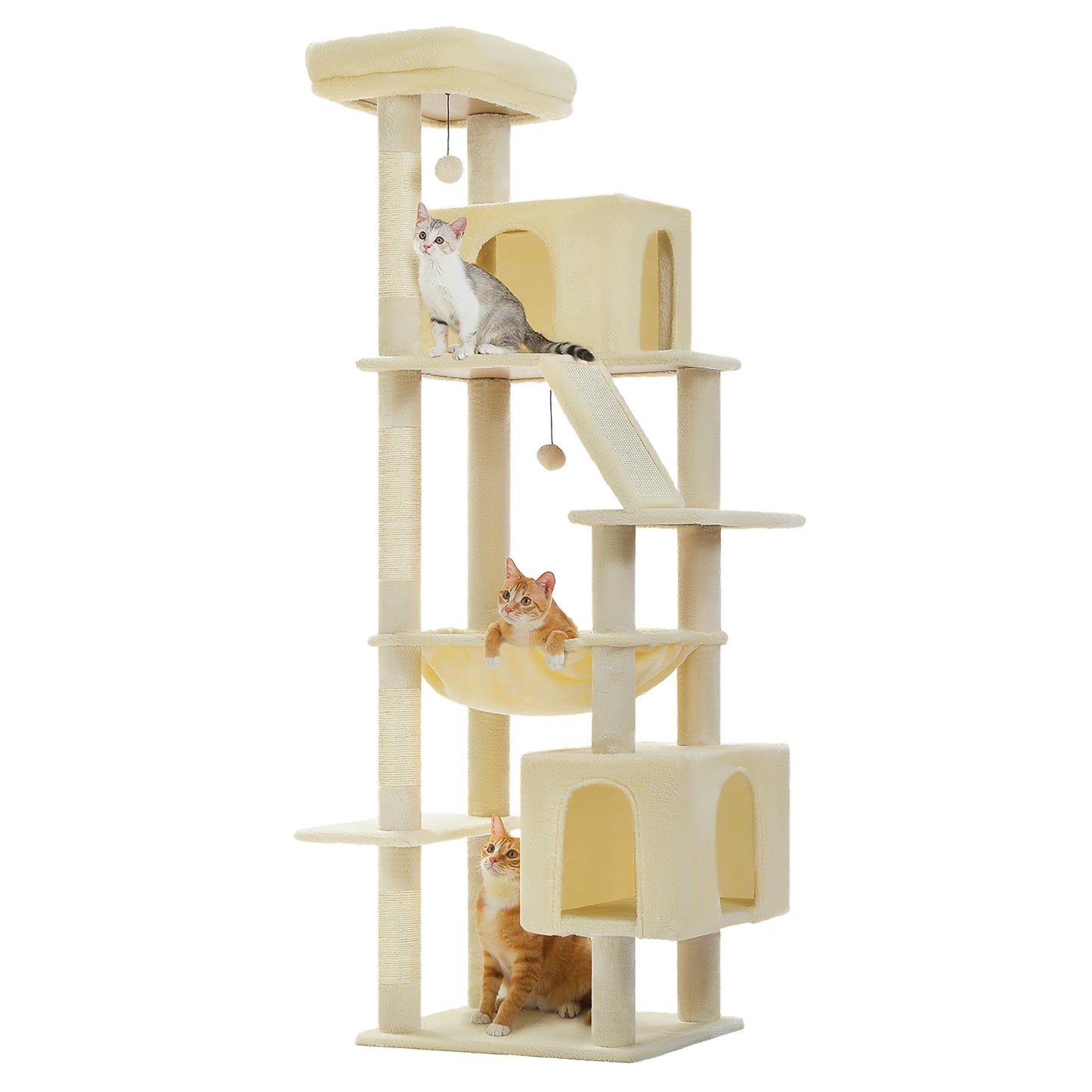 180cm Large Cat Tree Tower Home Furniture Cat Tower Pets Hammock Sisal Cat Scratching Post Climbing Frame Toy Spacious Perch