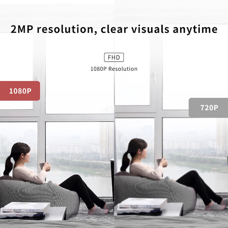 2PC Ease Life APP, Security Camera Indoor, 1080P Pet Camera, Pet Camera with Phone App, Foldable Baby Camera for Home Security,