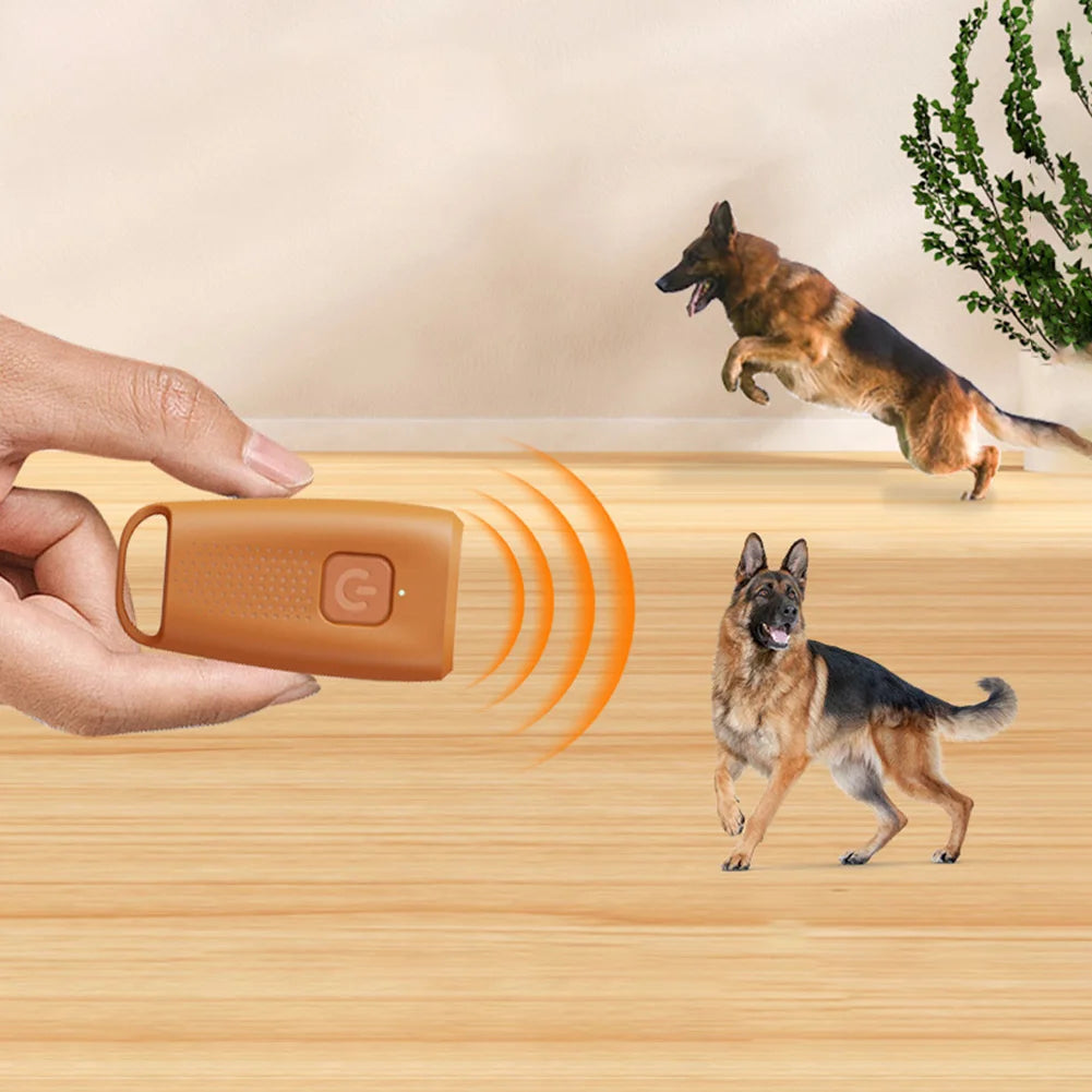 MOJOYCE CommercialGradeUltrasonicDogTrainingDevice Rechargeable Type C LED Flashlight Bark Deterrent