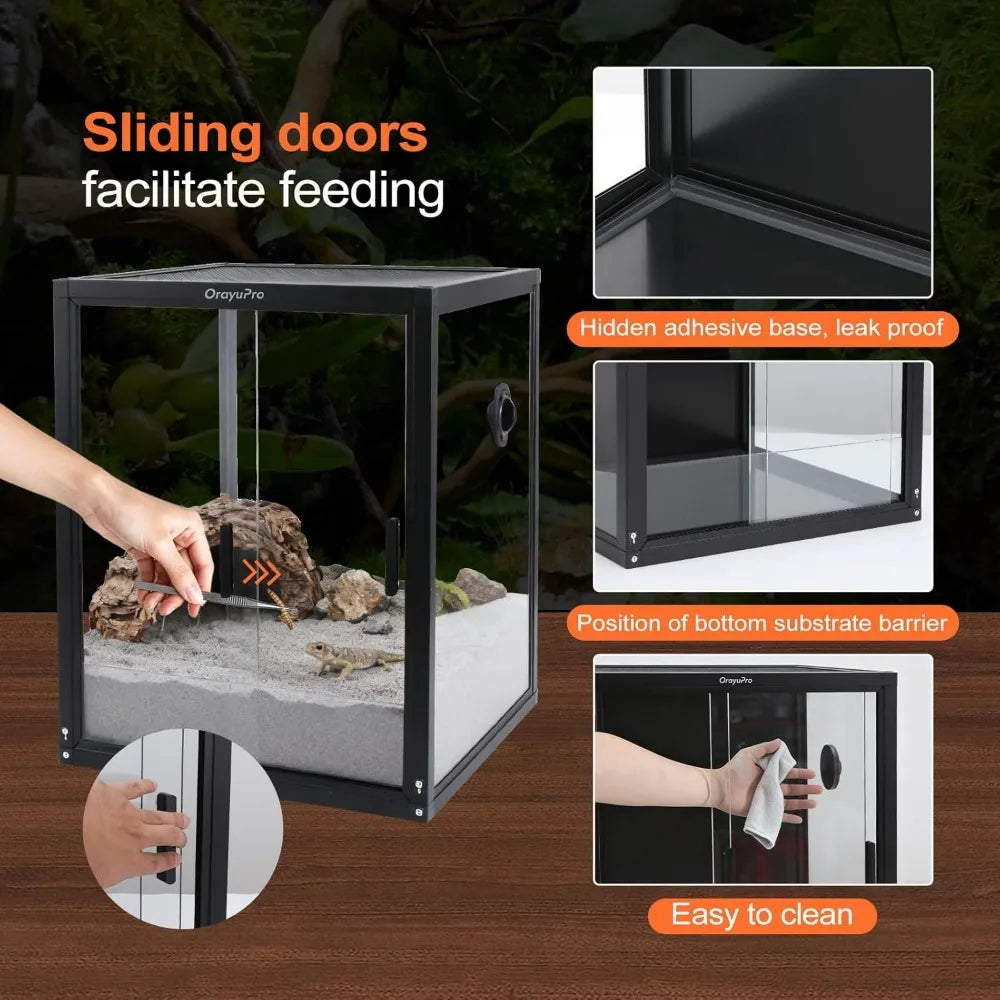 OrayuPro Arboreal Reptile Terrarium Habitat Enclosure For Geckos Amphibians Reptiles