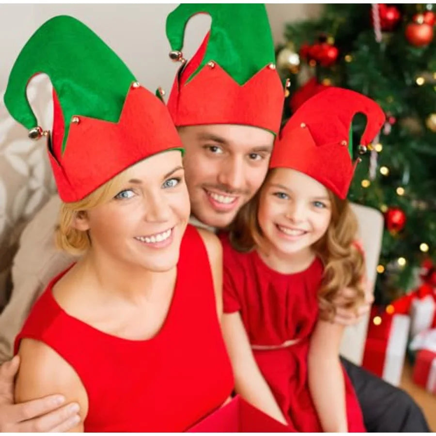 Moon Boat Christmas Elf Felt Hat 3 Pack Decorations