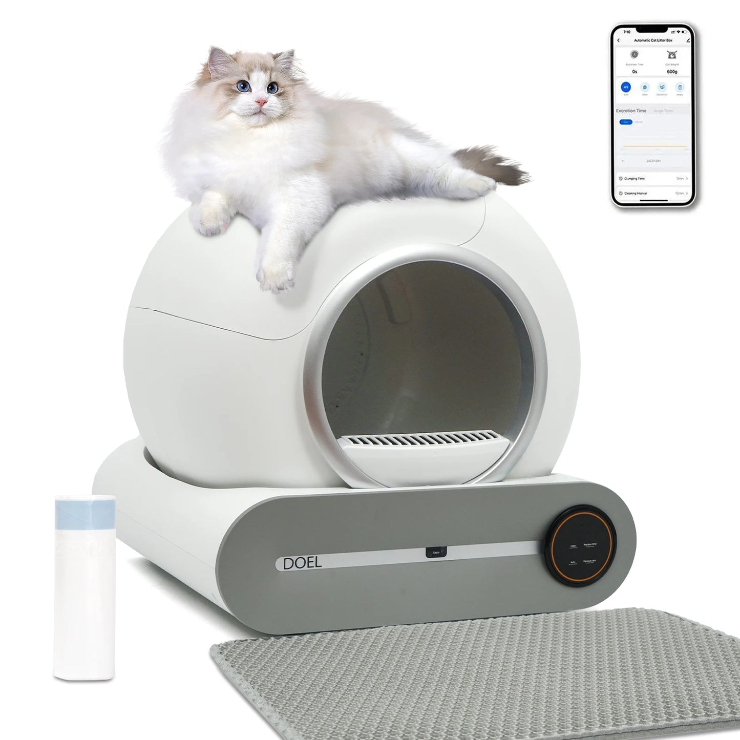 DOEL Self Cleaning Automatic Cat Litter Box with App Control