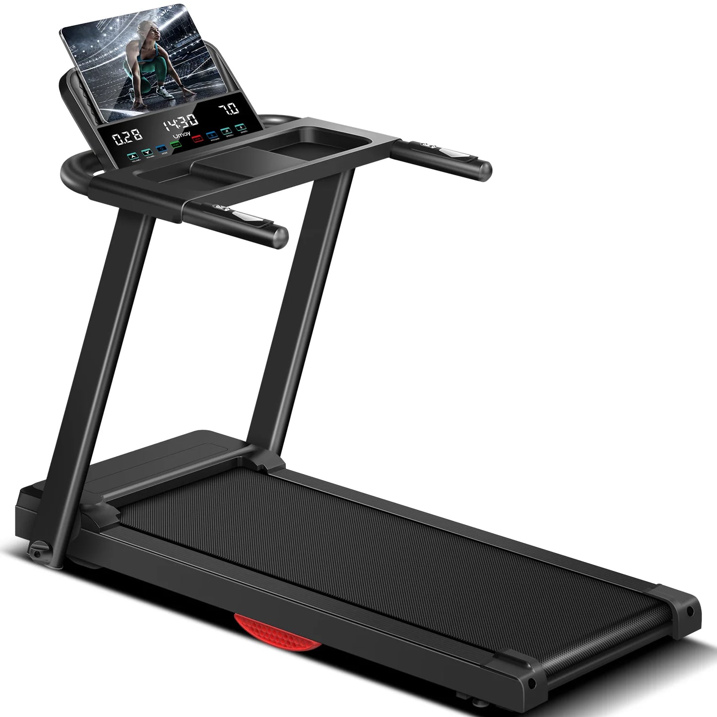 Brushless Foldable Home Treadmill with HR Monitor