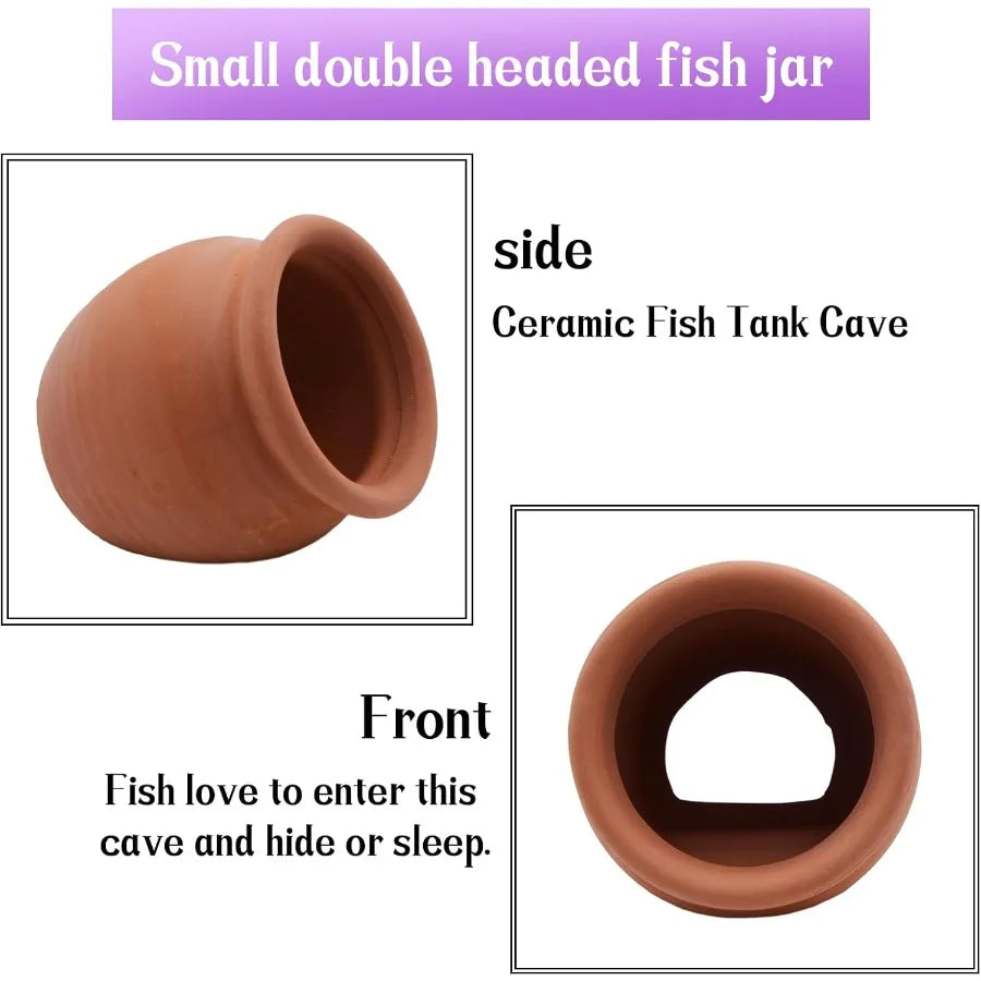 Hign-concerned Betta Tank Decor Ceramic Jar Hideout