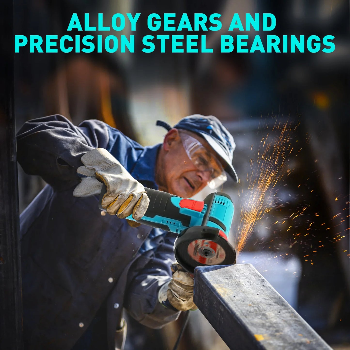 Cordless Angle Grinder Polisher 12V Brushless With 2 Batteries Charger