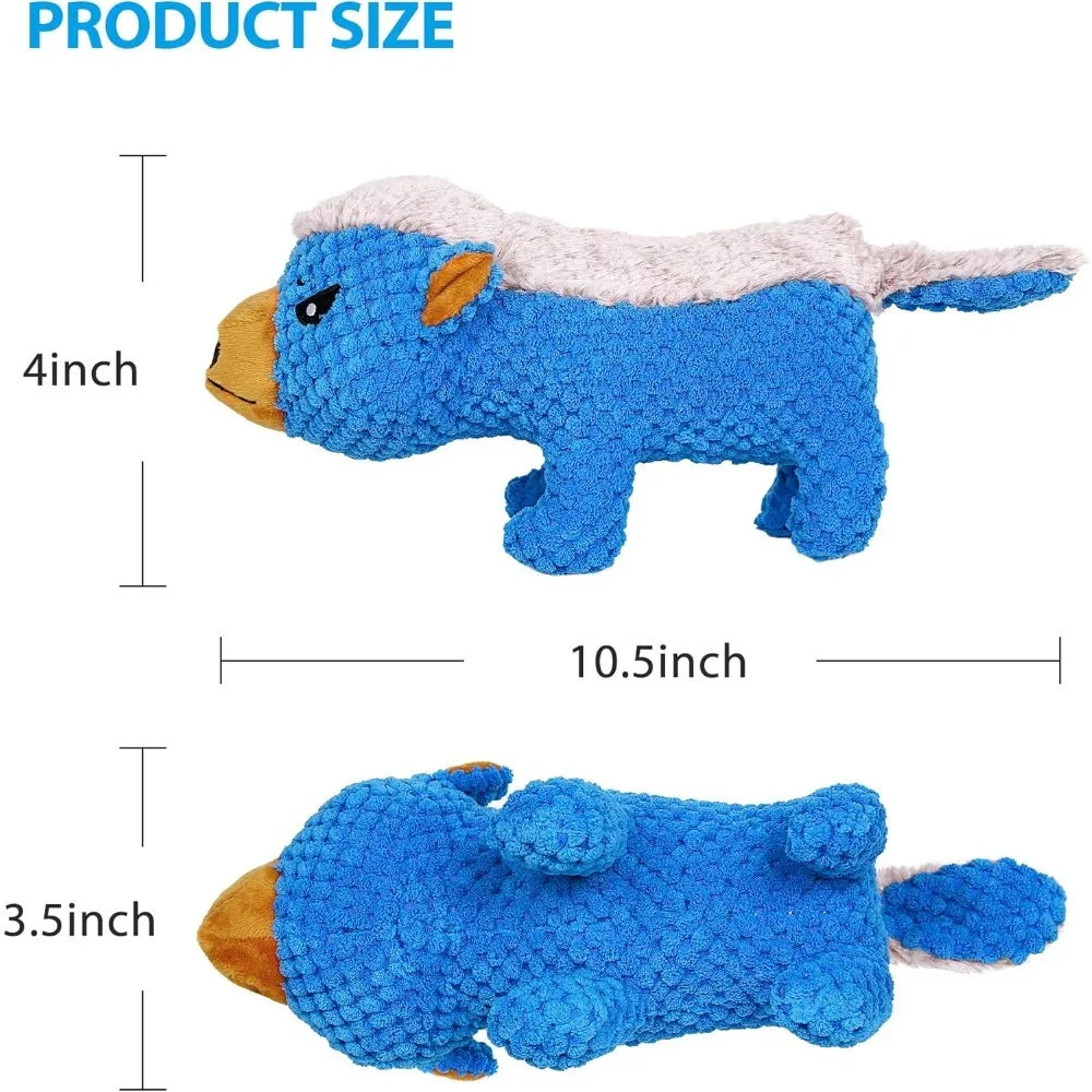 Hign-concerned Indestructible Canine Plush Chewers Squeaky Teething Toys For Dogs