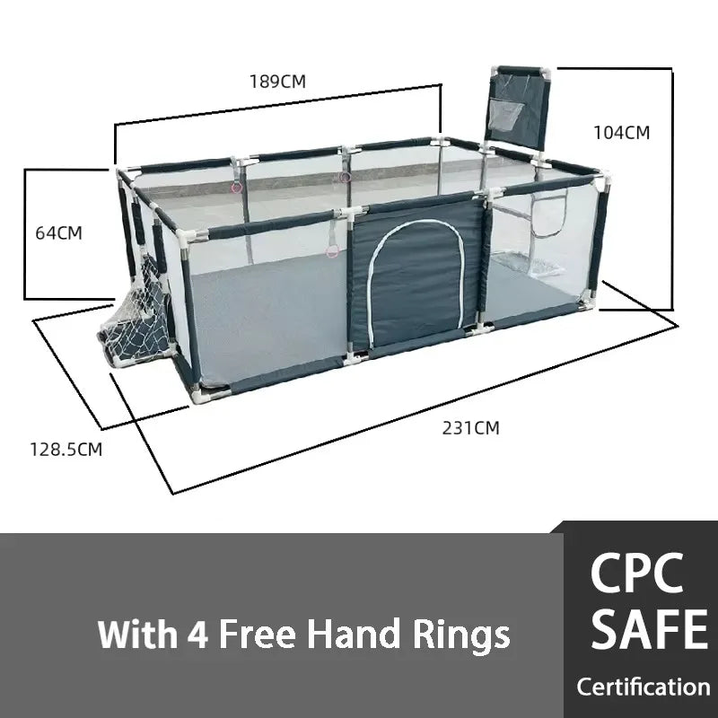Children Baby Playpen With Foam Protector For Indoor Toddler Safety Barrier And Ball Pit