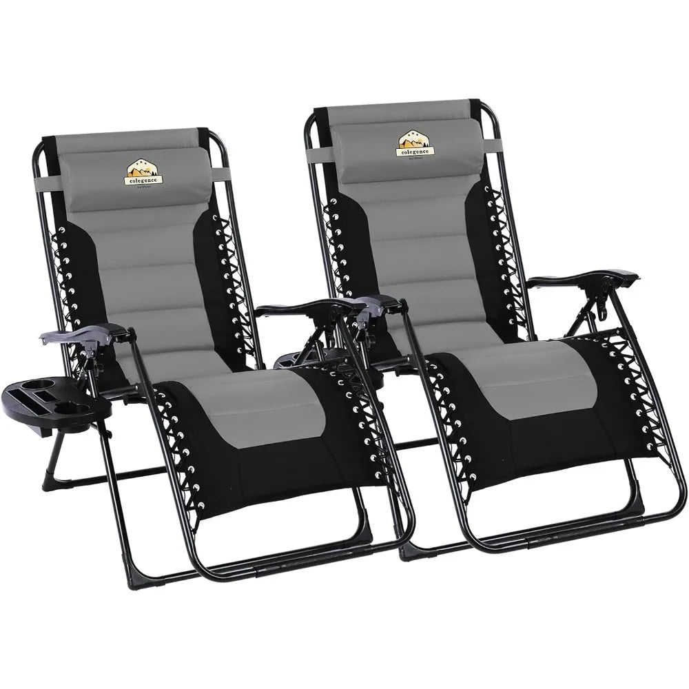 XMSJ Zero Gravity Lounge Chair Set Of 2 Outdoor Folding