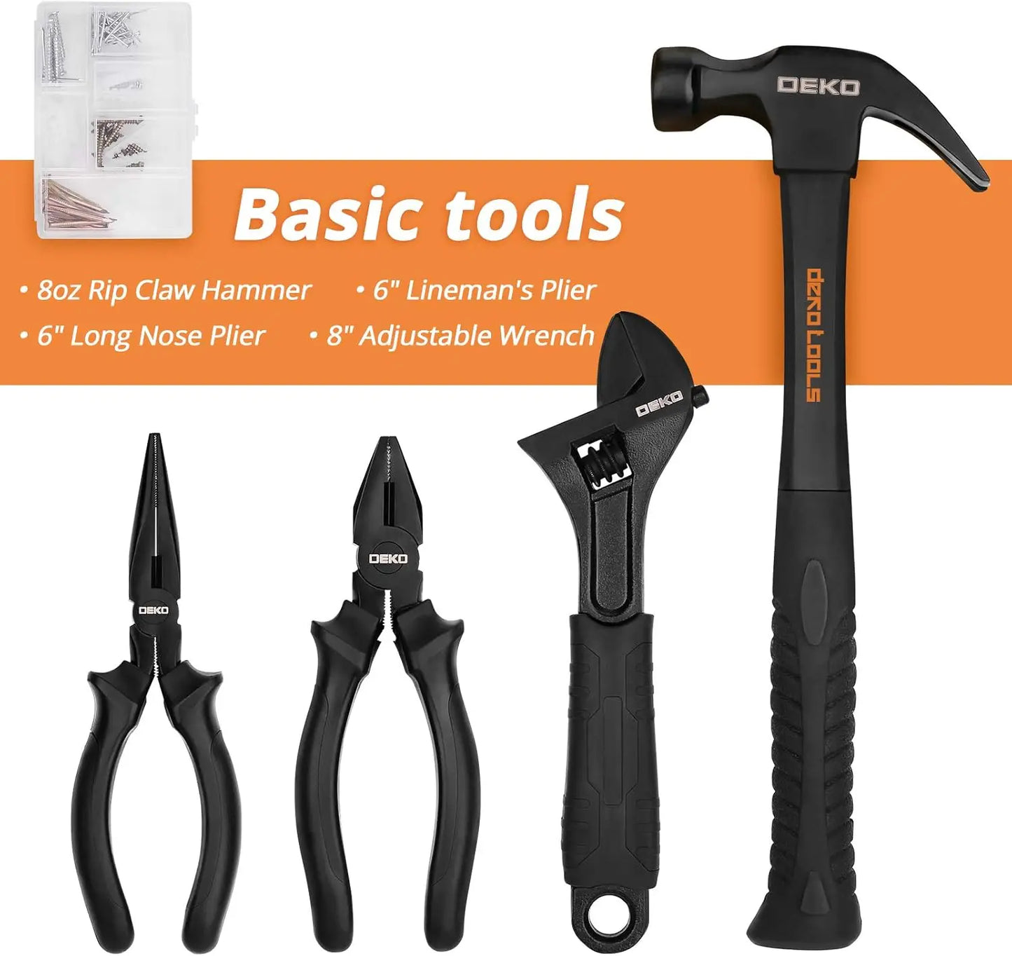 DEKODIY 218 Piece General Household Tool Set Auto Repair Kit