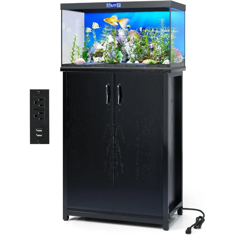High Concerned Industrial-Grade Aquarium Enclosure Stand With Built-In Power Outlets
