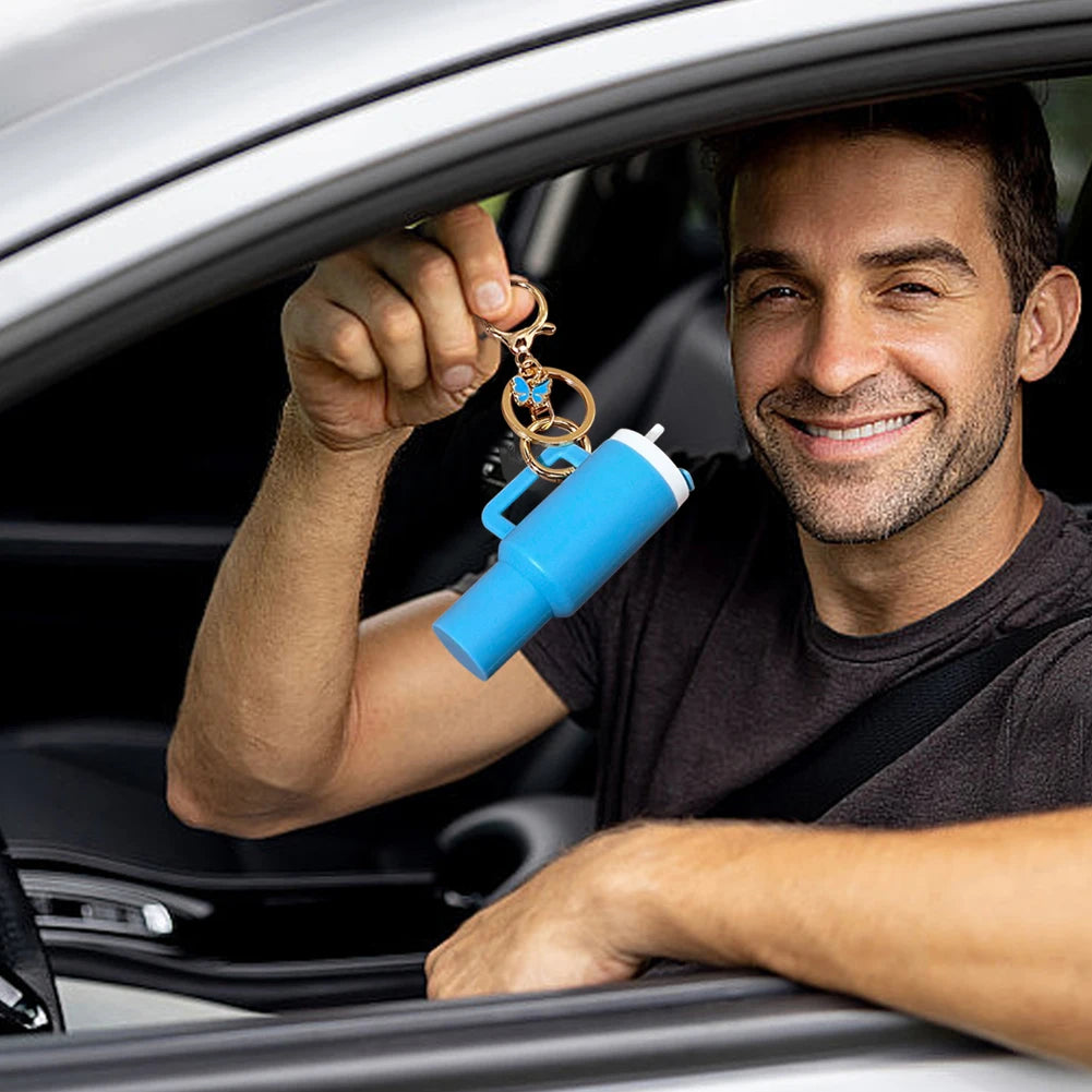 Button Carabiner Butterfly Lip Balm Keychain Tumbler Ring