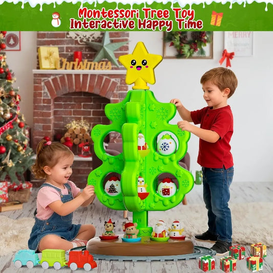 My First Christmas Tree Toddler Interactive Toy Set With Train