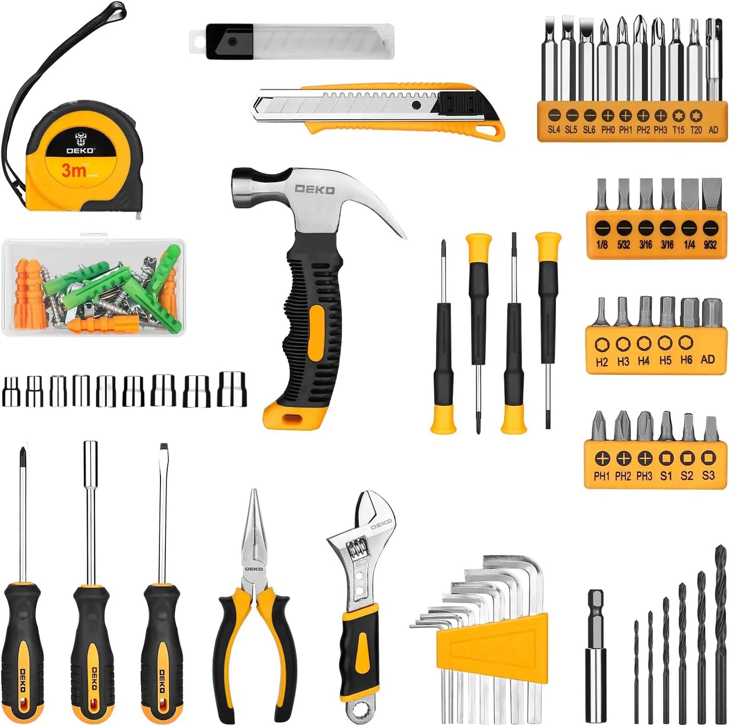 DEKODIY 126 Piece Power Tool Kit With 8V Cordless Drill