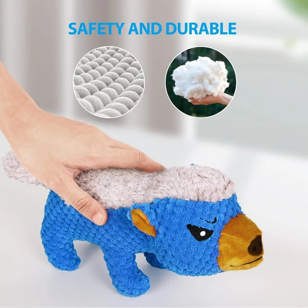 Hign-concerned Indestructible Canine Plush Chewers Squeaky Teething Toys For Dogs